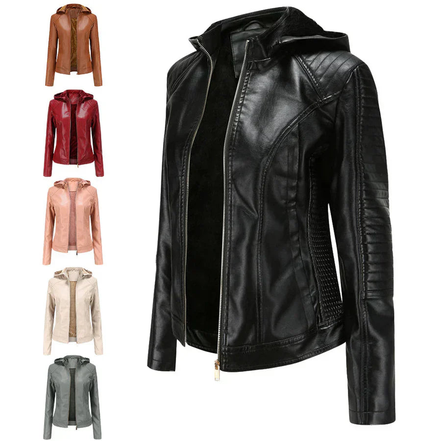 Mirjete - elegant leather jacket for a timeless look