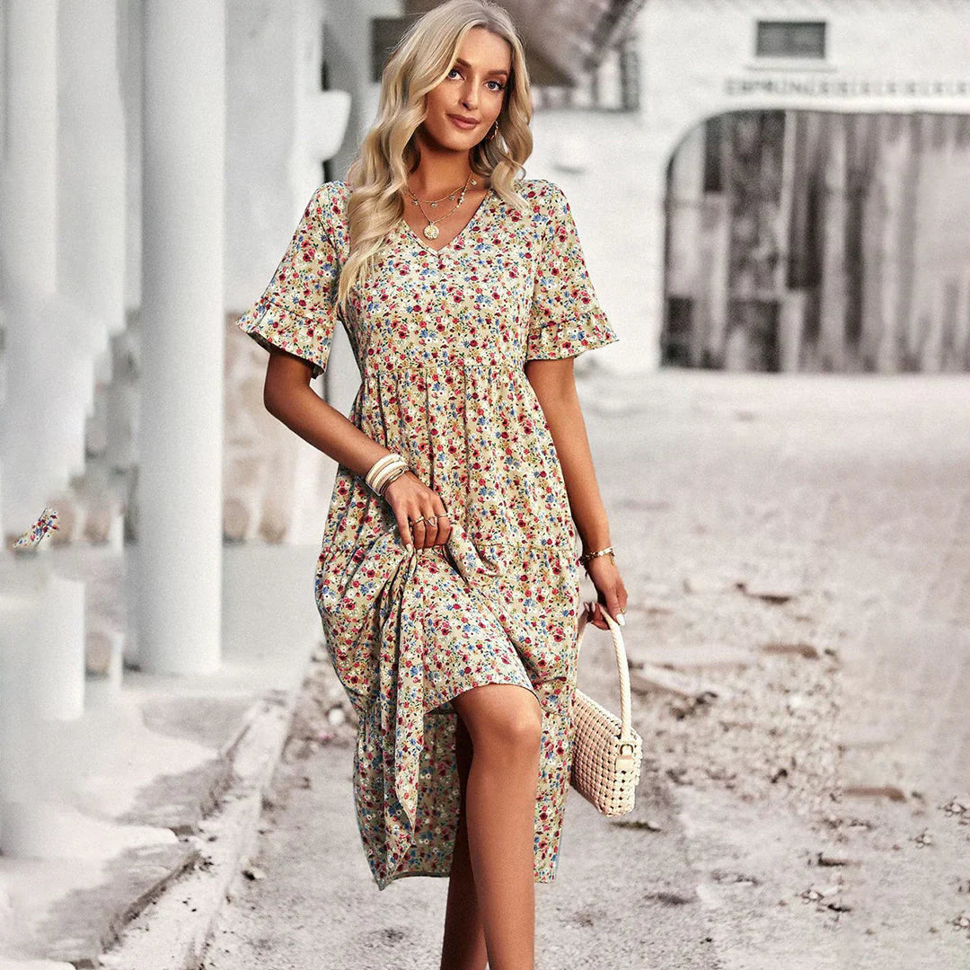 Lena – summer dress with floral print