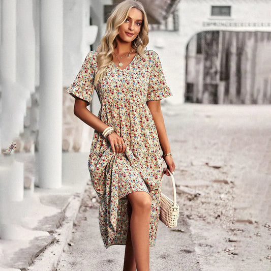 Lena – summer dress with floral print