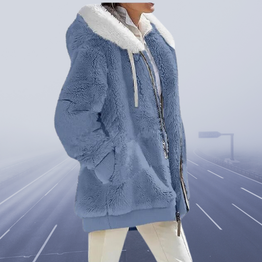Oversized teddy jacket for women | cozy and warm | winter coat