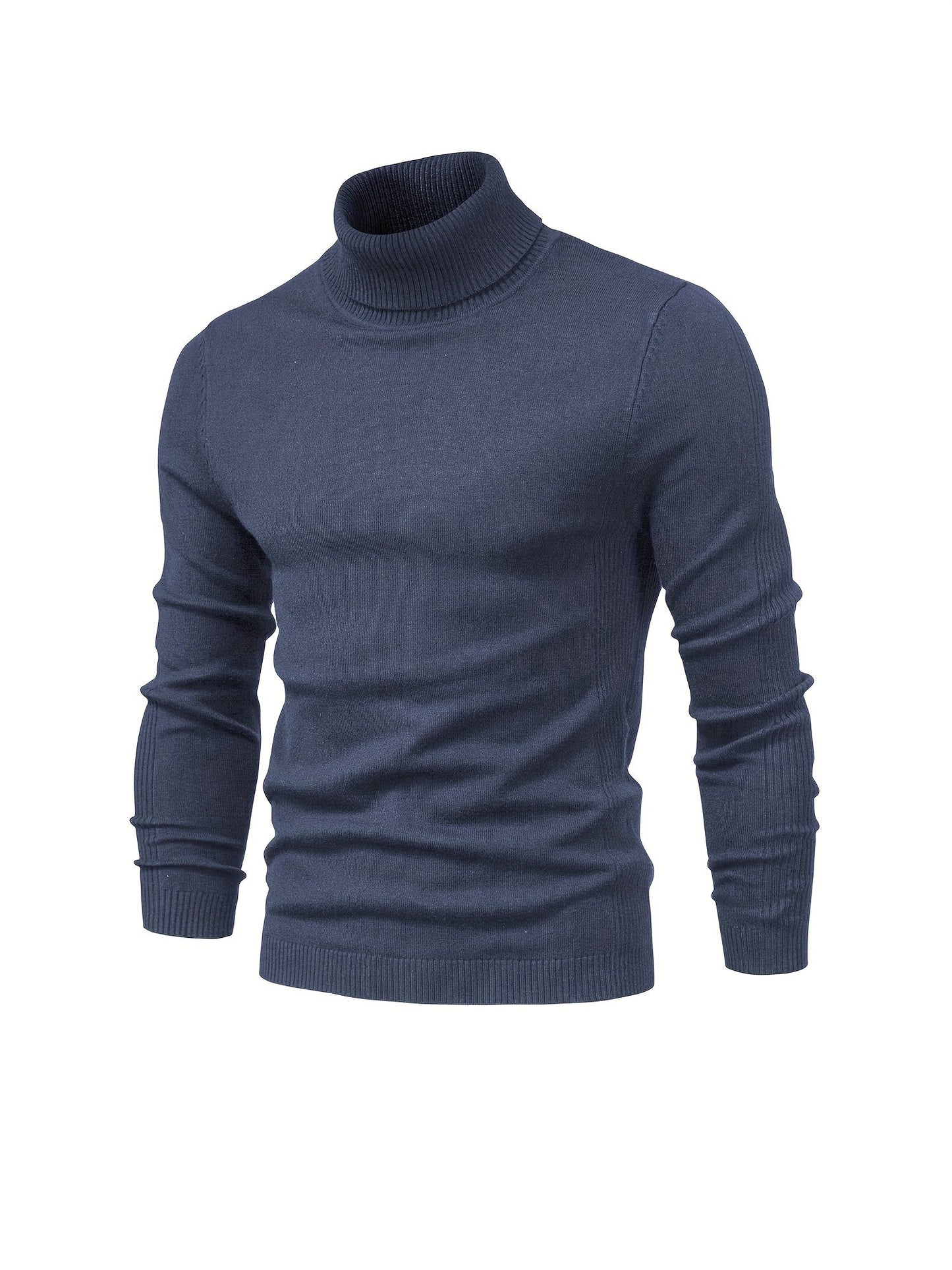 Elegant men's merino wool turtleneck sweater