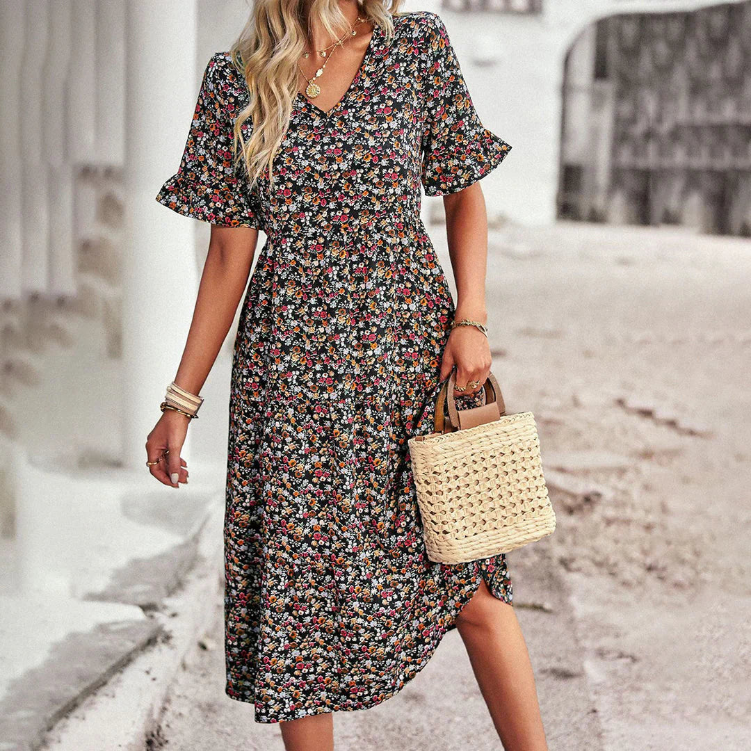 Lena – summer dress with floral print