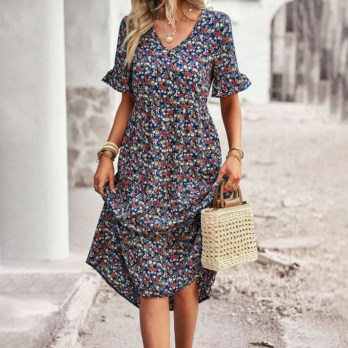 Lena – summer dress with floral print