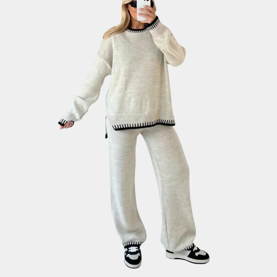 Eloisa - elegant two-piece knitted set for women