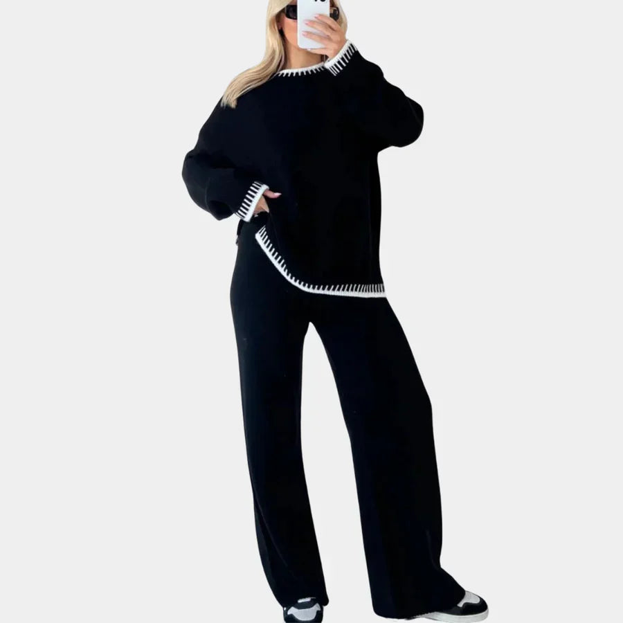 Eloisa - elegant two-piece knitted set for women