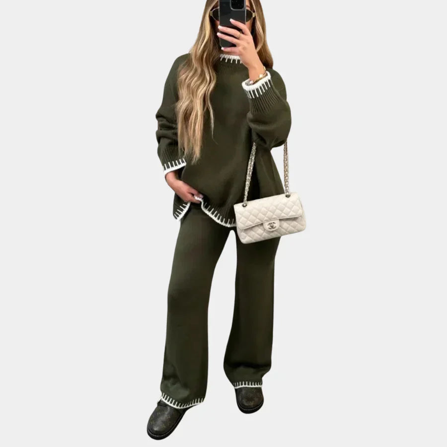 Eloisa - elegant two-piece knitted set for women