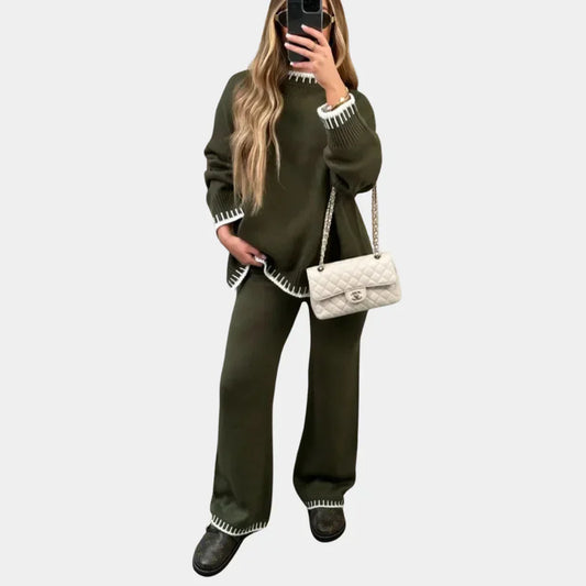 Eloisa - elegant two-piece knitted set for women