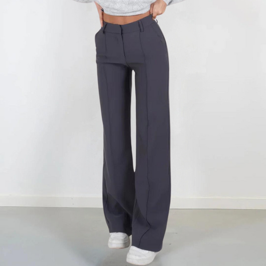 Fashionable women's trousers with trendy wide legs