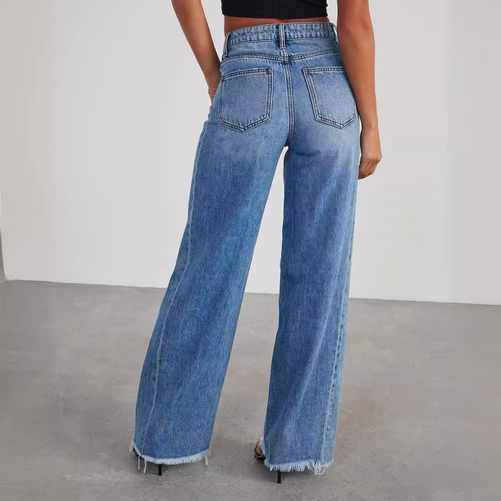 Stylish casual high waist jeans for women