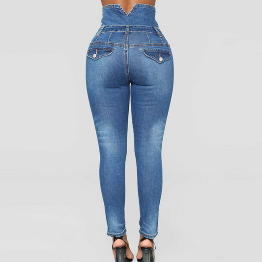 Nola - fashionable high-waisted skinny trousers for women
