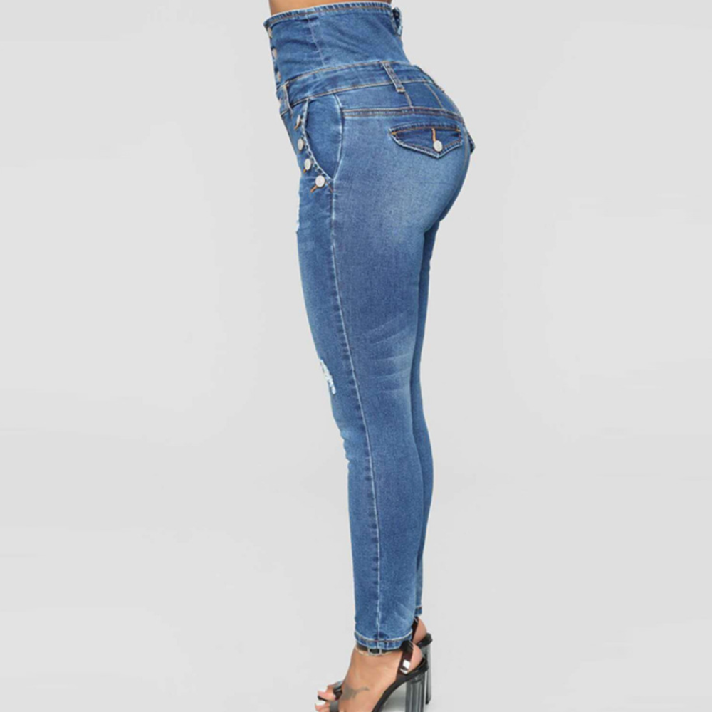 Nola - fashionable high-waisted skinny trousers for women
