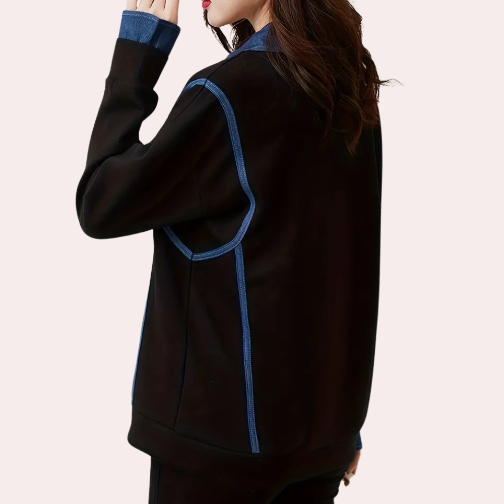 Katerina - stylish women's sweatshirt with an elegant collar