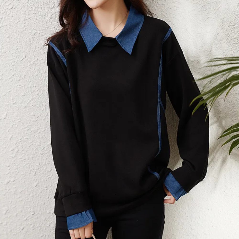 Katerina - stylish women's sweatshirt with an elegant collar
