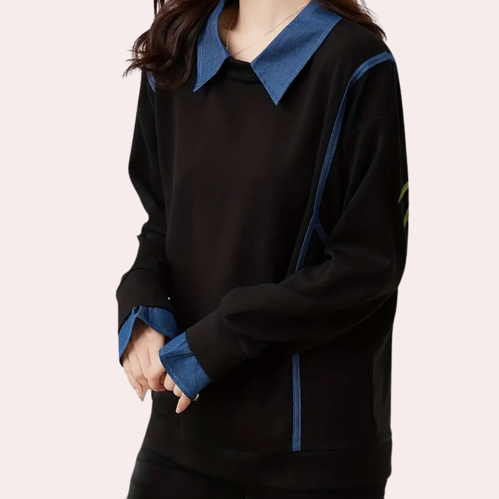 Katerina - stylish women's sweatshirt with an elegant collar