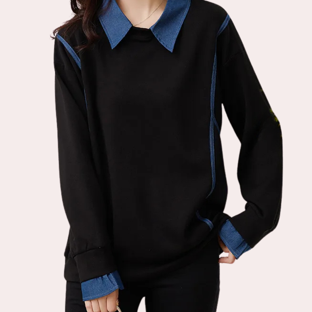 Katerina - stylish women's sweatshirt with an elegant collar