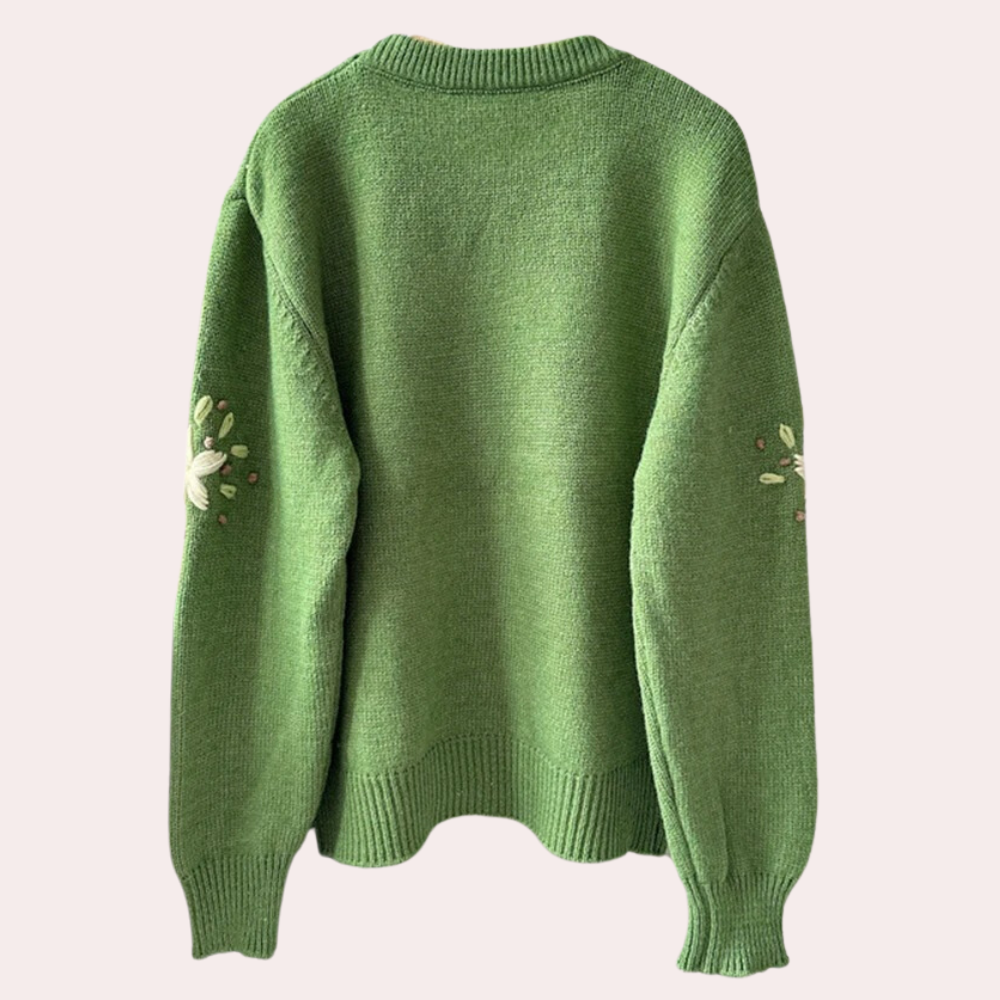 Kalina - elegant women's sweater with delicate embroidery