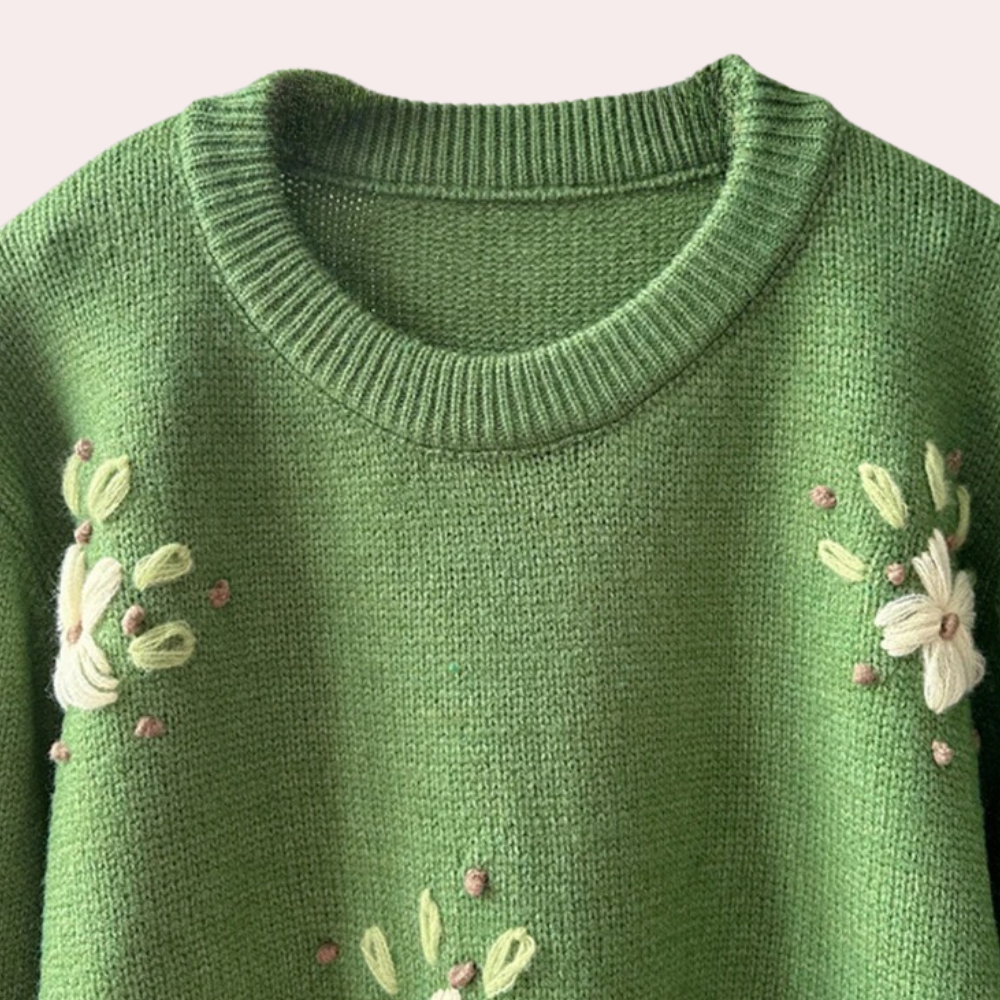 Kalina - elegant women's sweater with delicate embroidery