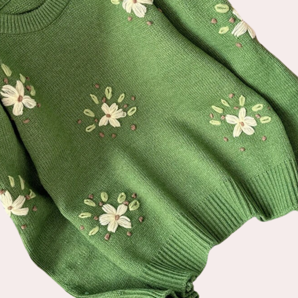 Kalina - elegant women's sweater with delicate embroidery