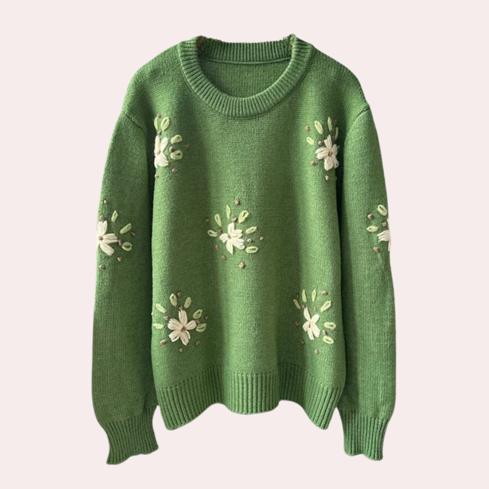 Kalina - elegant women's sweater with delicate embroidery