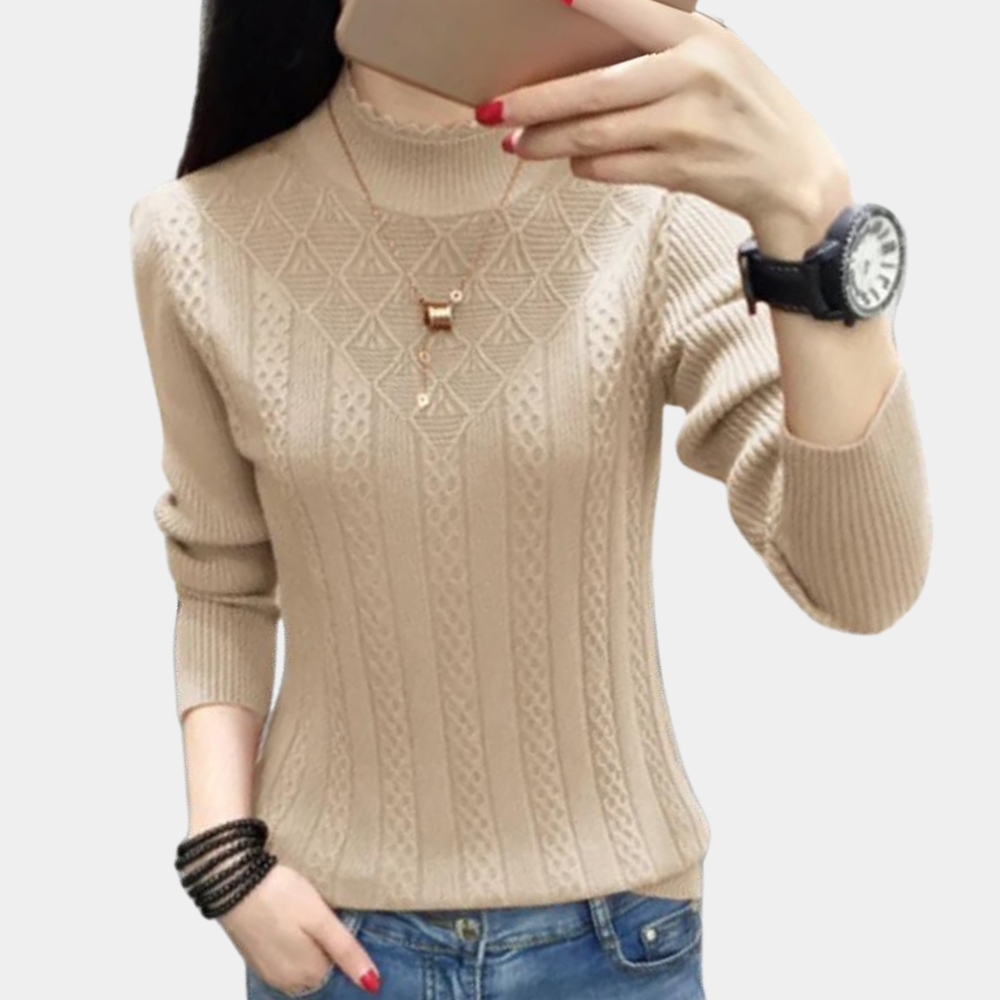 Iliya - luxurious soft turtleneck sweater for women with excellent comfort