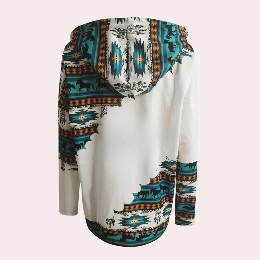 Mea - trendy women's hooded sweatshirt for a creative look