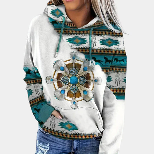 Mea - trendy women's hooded sweatshirt for a creative look