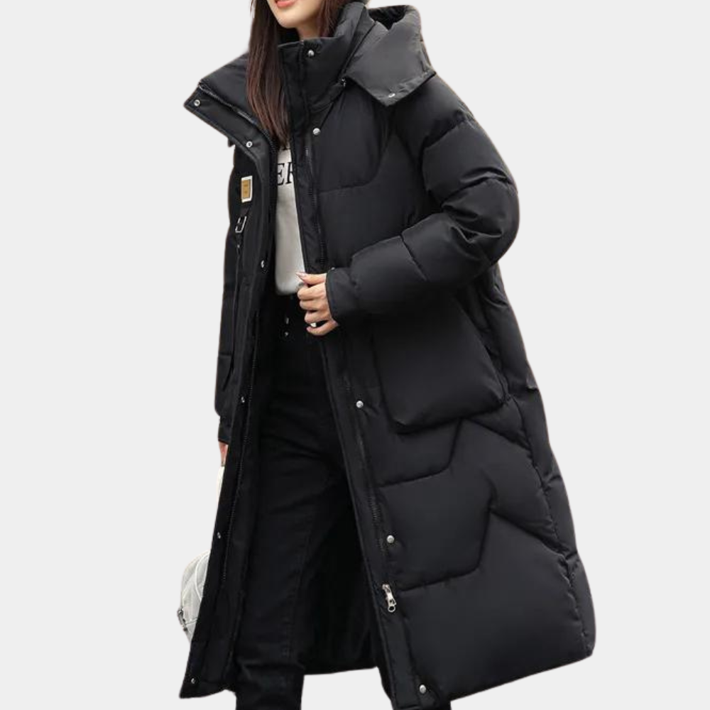 Samantha - luxurious padded women's jacket with cozy hood