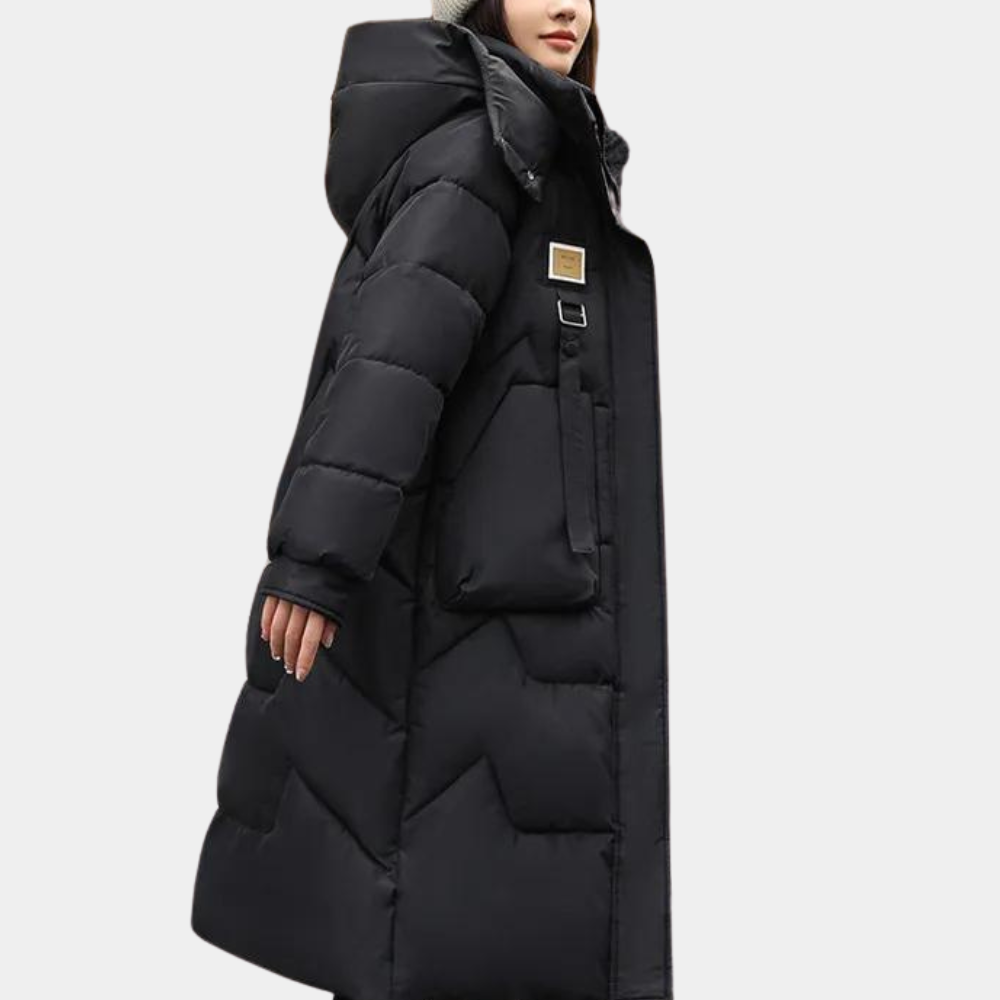 Samantha - luxurious padded women's jacket with cozy hood