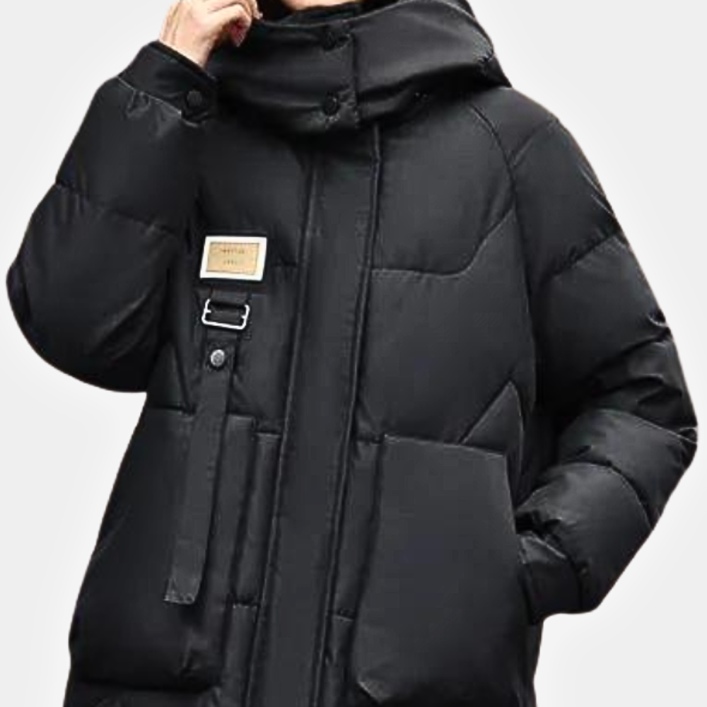 Samantha - luxurious padded women's jacket with cozy hood