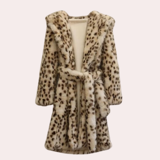 Rebecca - luxurious and carefree fluffy women's coat with hood