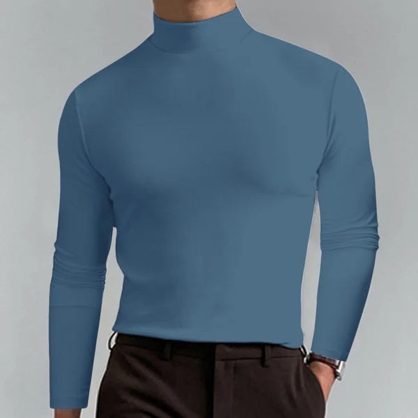 Men's long-sleeved slim-fit turtleneck sweater