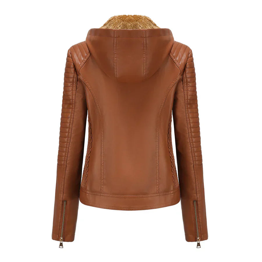 Mirjete - elegant leather jacket for a timeless look