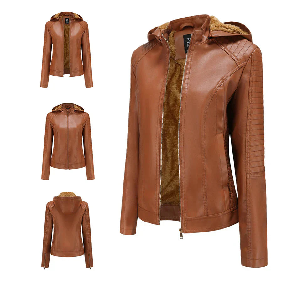 Mirjete - elegant leather jacket for a timeless look