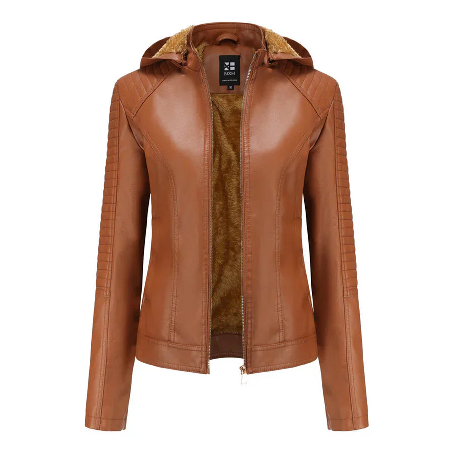 Mirjete - elegant leather jacket for a timeless look