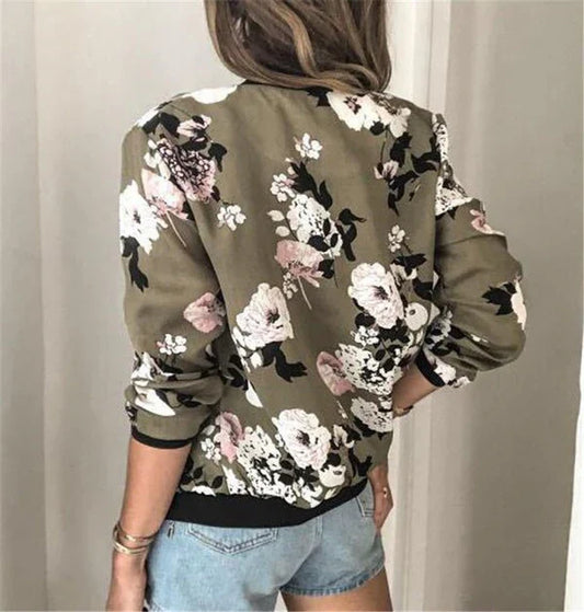 Axelle - women's transitional jacket with floral print