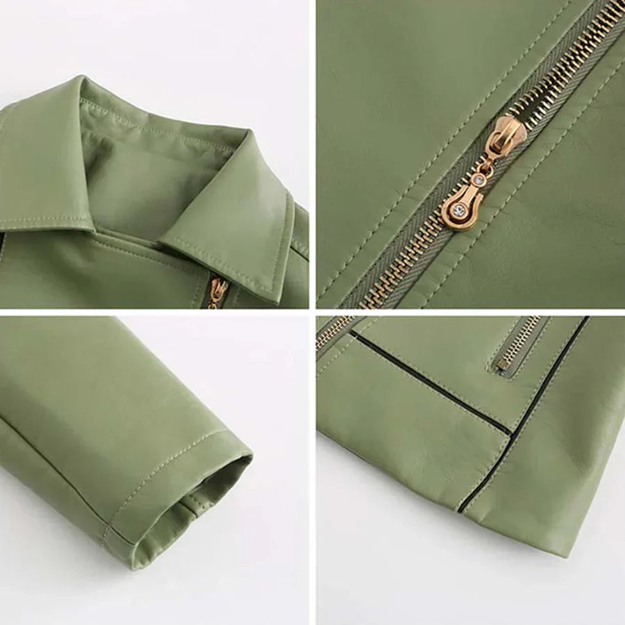 Hannie - elegant leather jacket for a sophisticated look