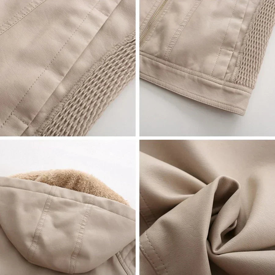 Mirjete - elegant leather jacket for a timeless look