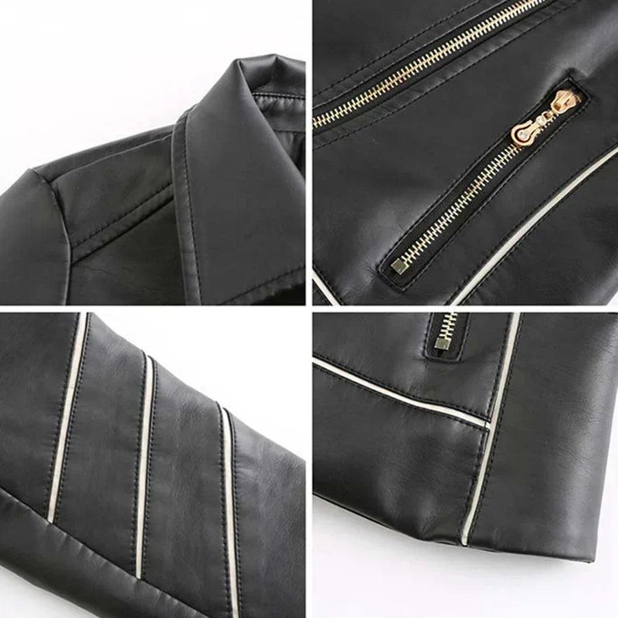 Hannie - elegant leather jacket for a sophisticated look