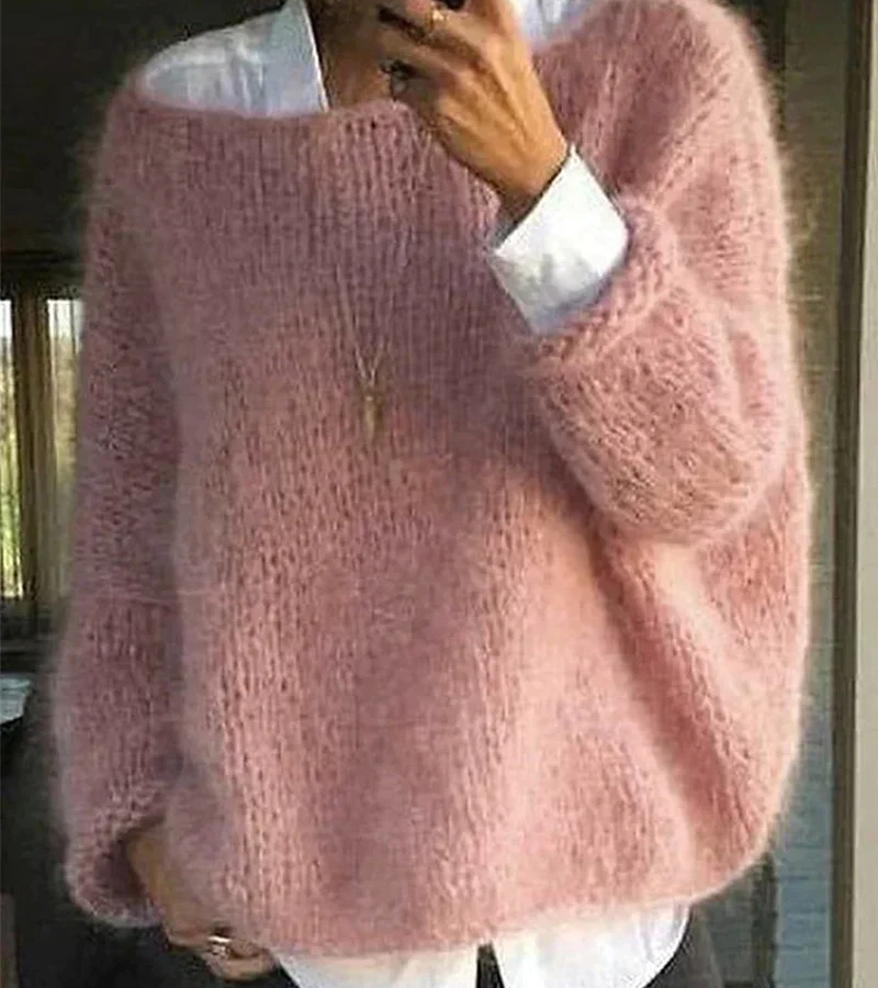 Oversized knitted women's sweater | soft and cozy