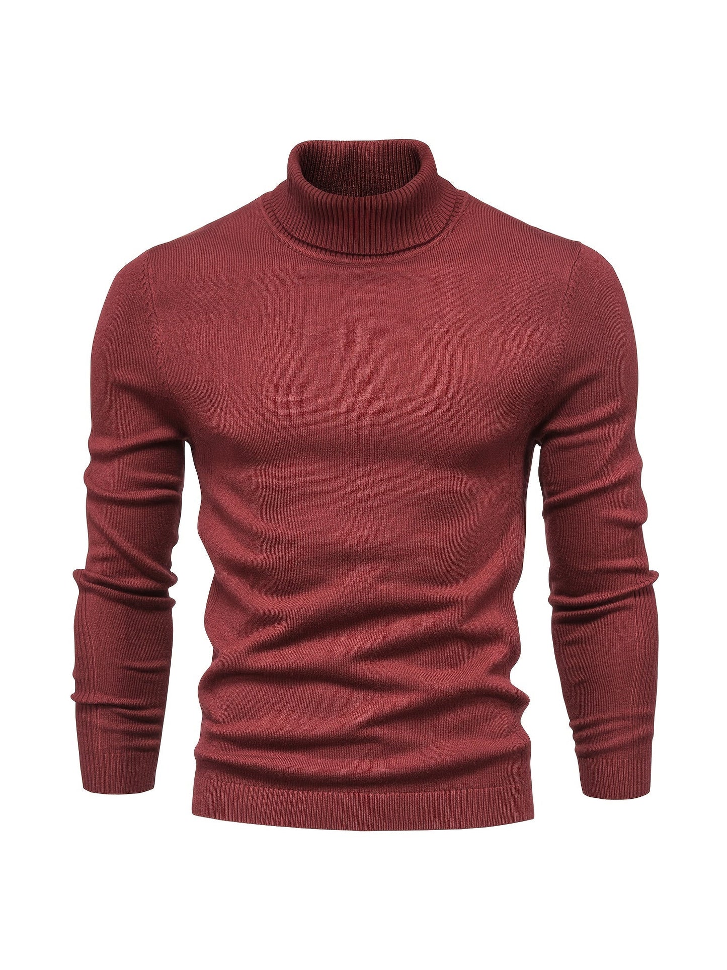 Elegant men's merino wool turtleneck sweater