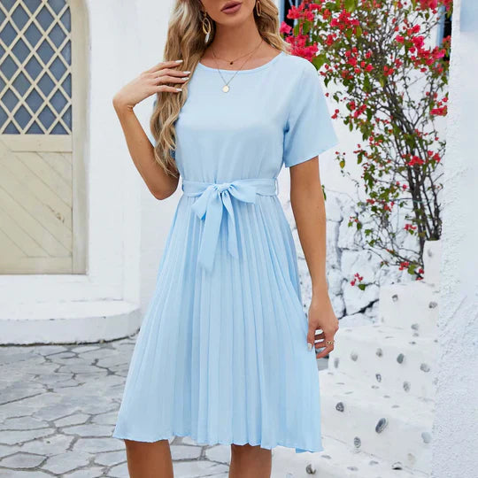 Emma - mint green pleated dress