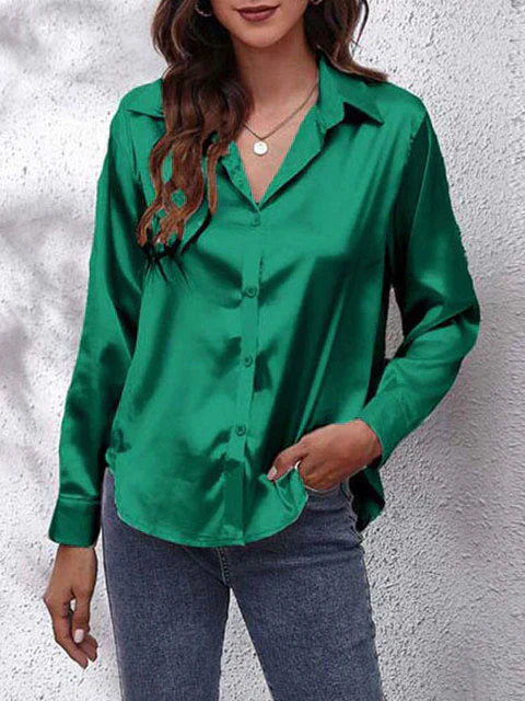 Bathilde - long sleeve silk shirt for women