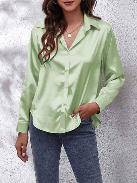 Bathilde - long sleeve silk shirt for women