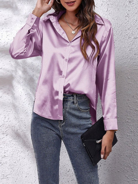 Bathilde - long sleeve silk shirt for women