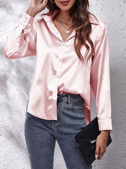 Bathilde - long sleeve silk shirt for women