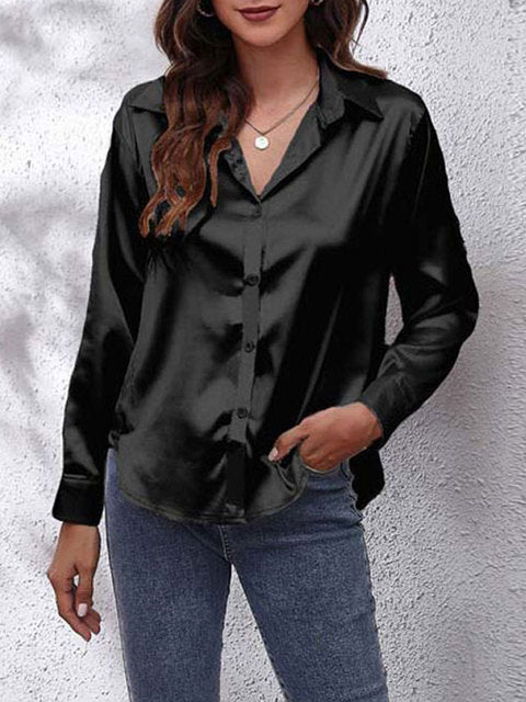 Bathilde - long sleeve silk shirt for women