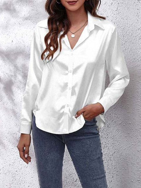 Bathilde - long sleeve silk shirt for women