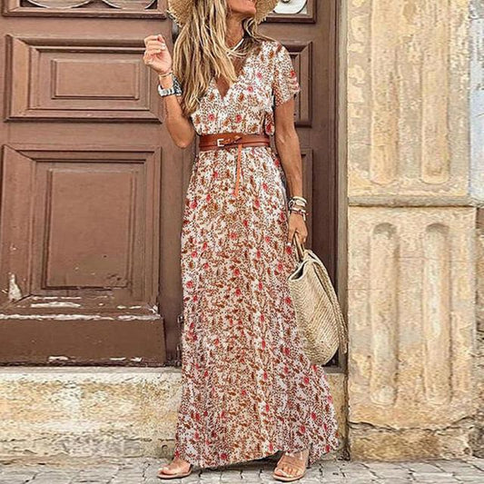 Anais - long Ibiza pleated dress