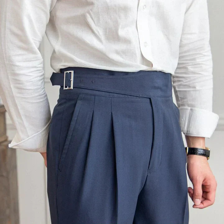 Romeo - classic trousers with buckles