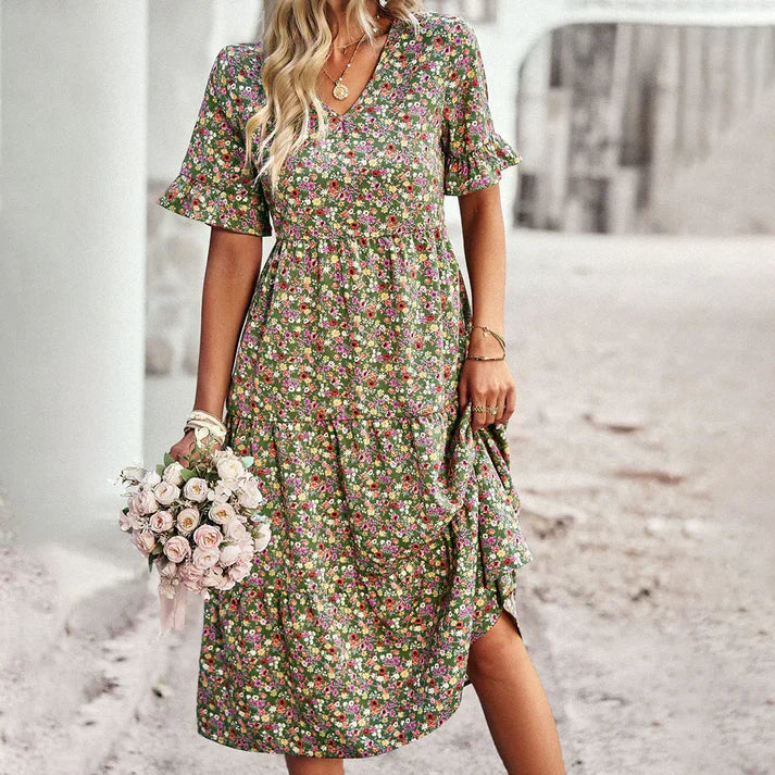 Lena – summer dress with floral print